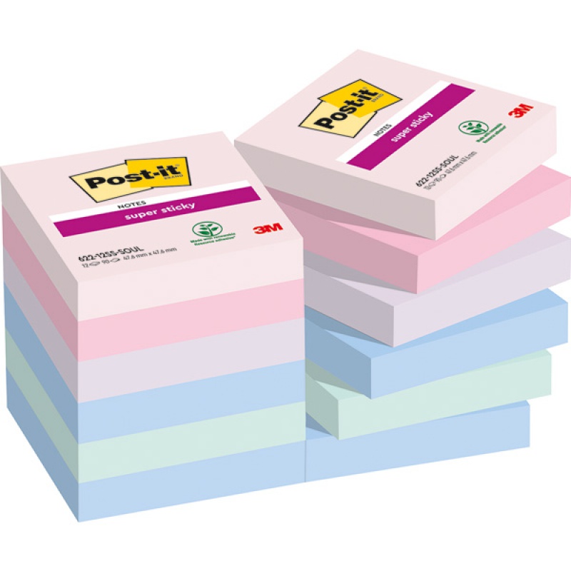 Karteczki samoprzylepne Post-it®, SOULFUL, 47,6x47,6mm, 12x90 kart. - zdjęcie (9