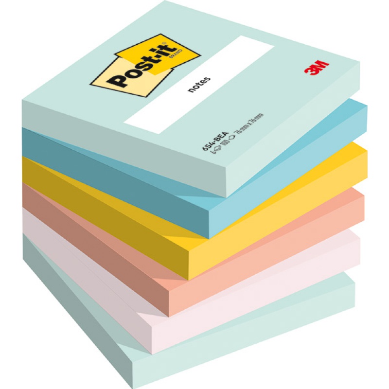 Karteczki samoprzylepne Post-it®, BEACHSIDE, 76x76mm, 6x100 kart. - zdjęcie (8