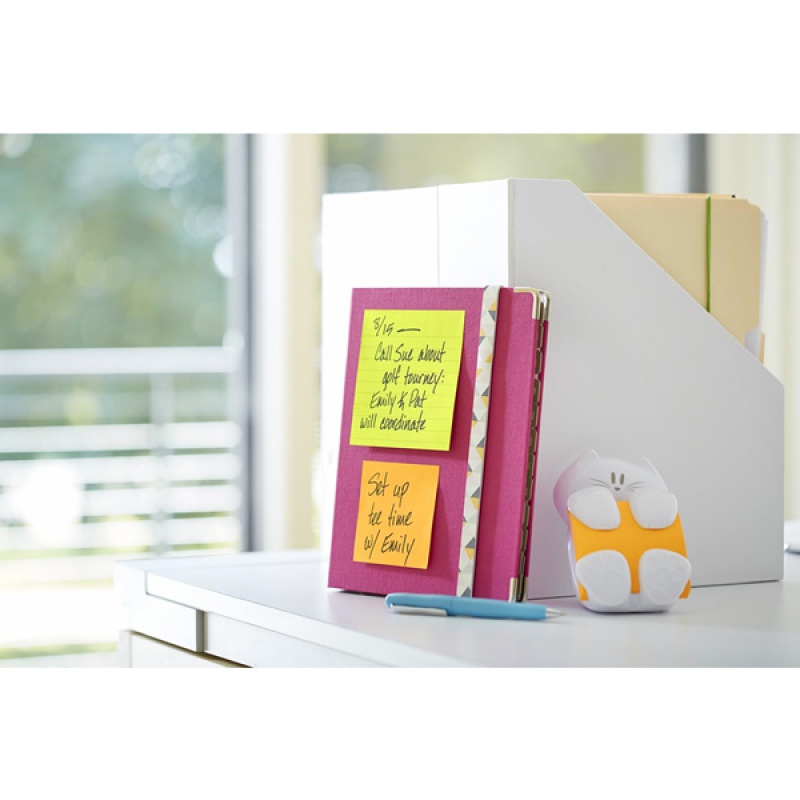 Karteczki samoprzylepne Post-it® Super Sticky XL, CARNIVAL, w linię, 101x101mm, 6x90 kart. - zdjęcie (8