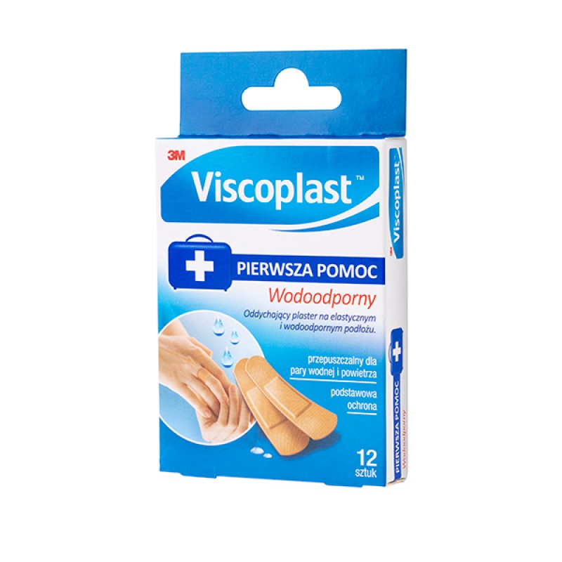 Zestaw plastrów VISCOPLAST, wodoodporne, 12szt., mix kolorów - zdjęcie (2