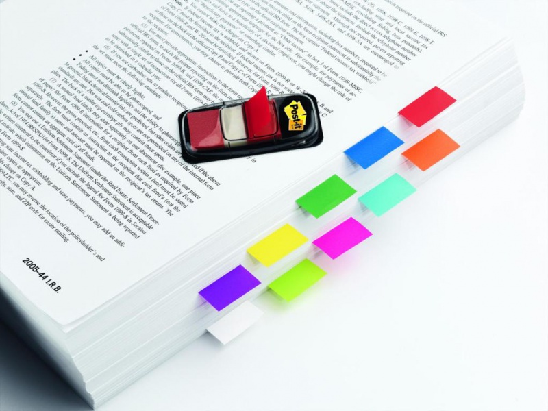 Zakładki indeksujące POST-IT® (680-R2EU), PP, 25,4x43,2mm, 2x50 kart., czerwone - zdjęcie (6