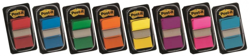 Zakładki indeksujące POST-IT® (680-R2EU), PP, 25,4x43,2mm, 2x50 kart., czerwone