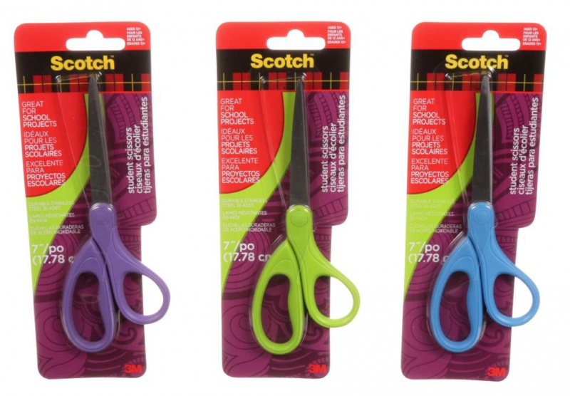 Nożyczki biurowe SCOTCH® (14075-MI), dla studentów, 18cm, mix kolorów - zdjęcie (4
