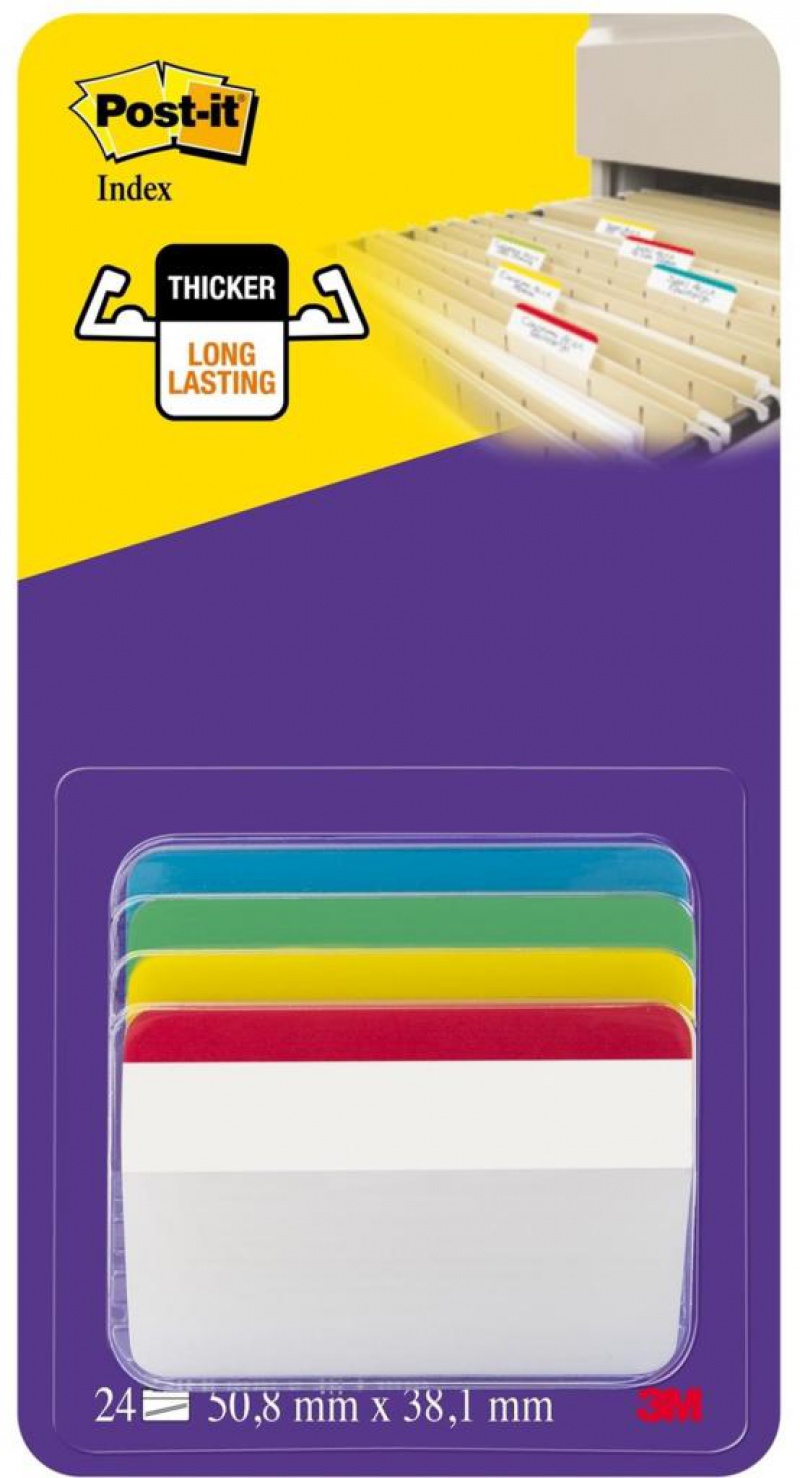 Zakładki indeksujące POST-IT® do archiwizacji (686-A1), PP, wygięte, 50,8x38,1mm, 4x6 kart., mix kolorów - zdjęcie (7