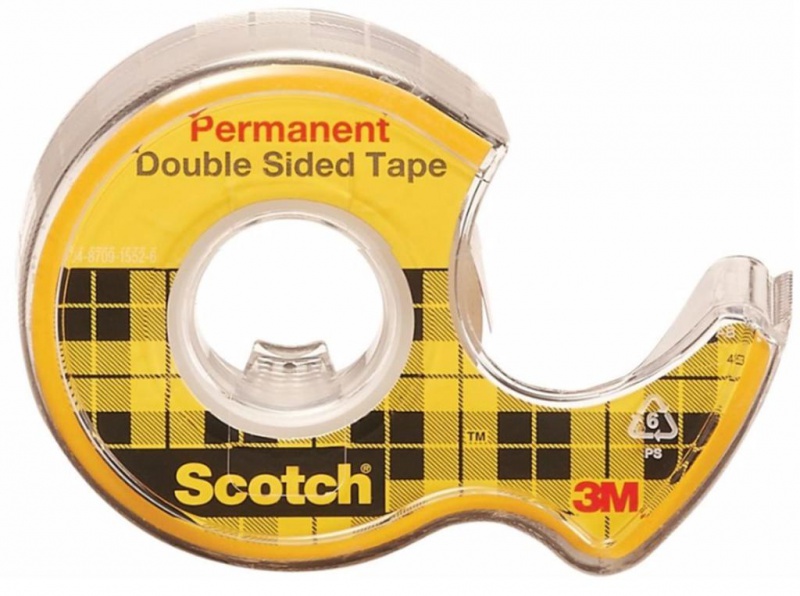 Taśma biurowa, dwustronna SCOTCH® (136D), z dyspenserem, 12mm, 6, 3m - zdjęcie (6