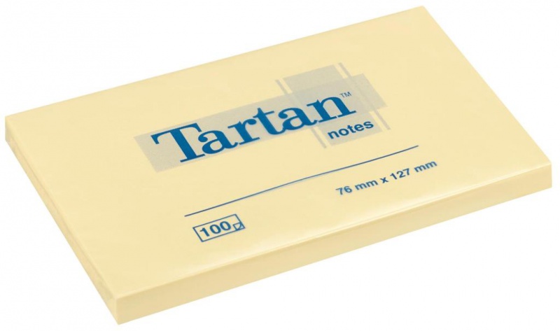 Karteczki samoprzylepne TARTAN™ (12776), 127x76mm, 1x100 kart., żółte - zdjęcie (5