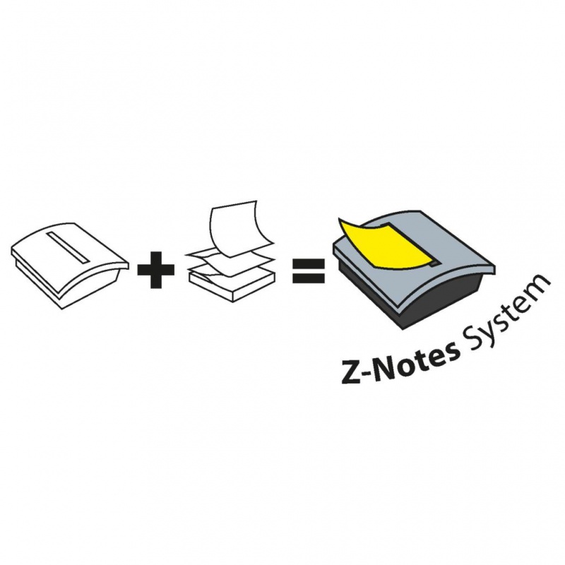 Karteczki samoprzylepne Post-it® Z-Notes On The Go (R330-OTG), 76x76mm, 1x100 kart., w kartonowym podajniku, mix kolorów - zdjęcie (2