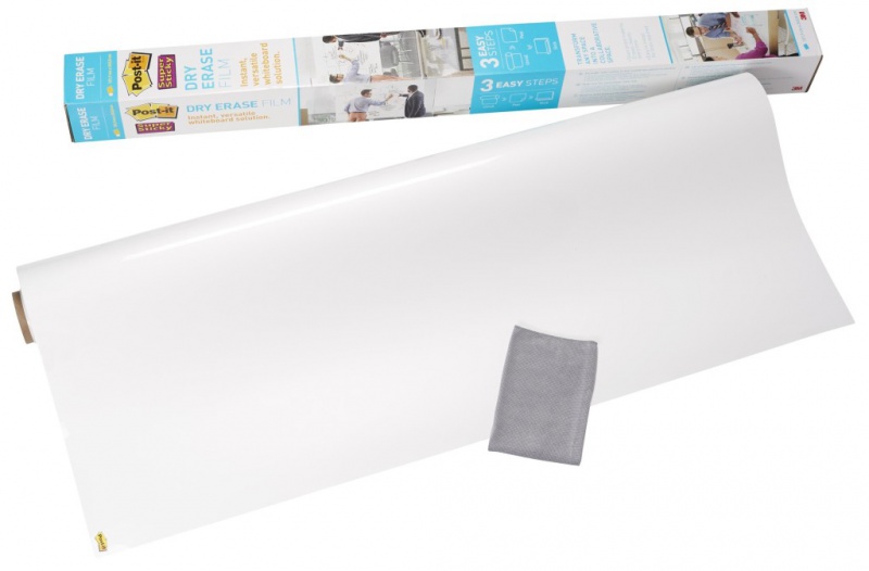 Suchościeralna folia w rolce POST-IT® Dry Erase (DEF8X4-EU), 122x244cm, biała - zdjęcie (5