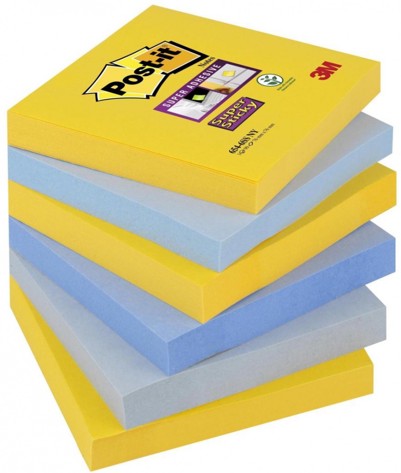 Karteczki samoprzylepne POST-IT® Super Sticky (654-6SS-NY), 76x76mm, 6x90 kart., new york - zdjęcie (7