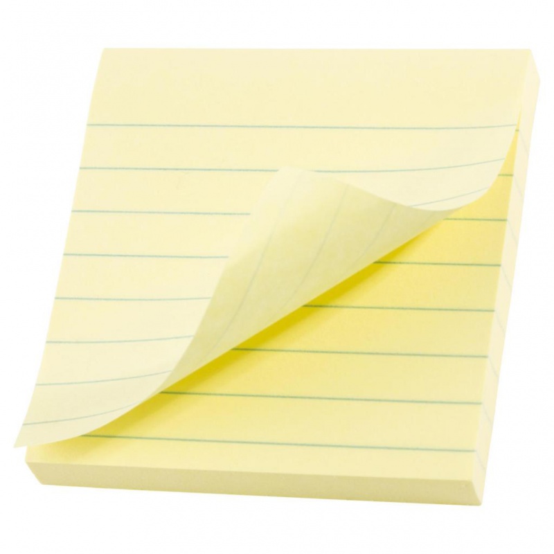 Karteczki samoprzylepne POST-IT® w linie (675-YL), 100x100mm, 1x300 kart., żółte - zdjęcie (5