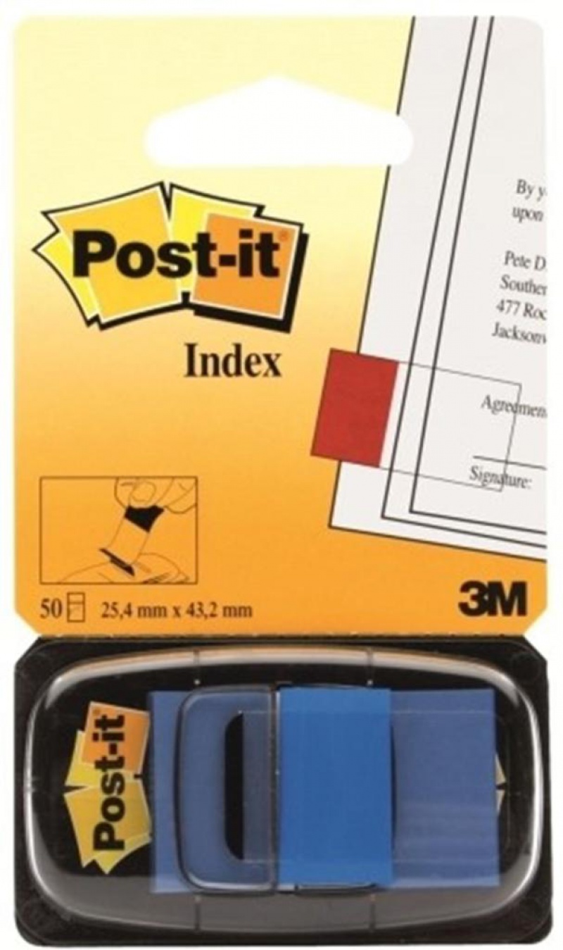 Zakładki indeksujące POST-IT® (680-2), PP, 25,4x43,2mm, 50 kart., niebieskie - zdjęcie (9