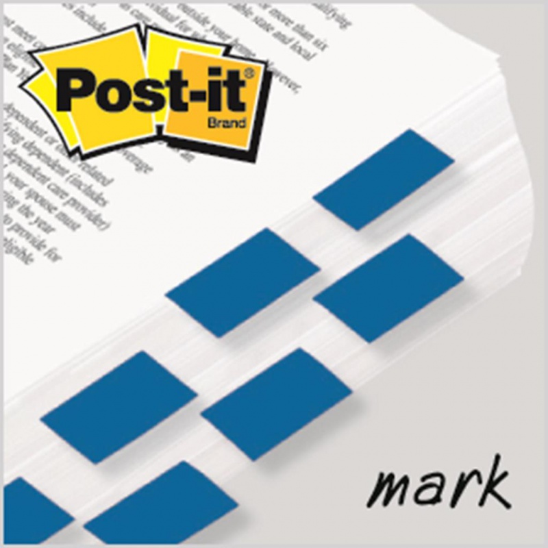 Zakładki indeksujące POST-IT® (680-2), PP, 25,4x43,2mm, 50 kart., niebieskie - zdjęcie (7
