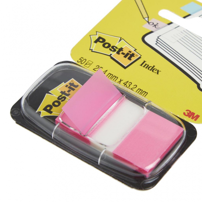 Zakładki indeksujące POST-IT® (680-21), PP, 25,4x43,2mm, 50 kart., jaskraworóżowe - zdjęcie (8