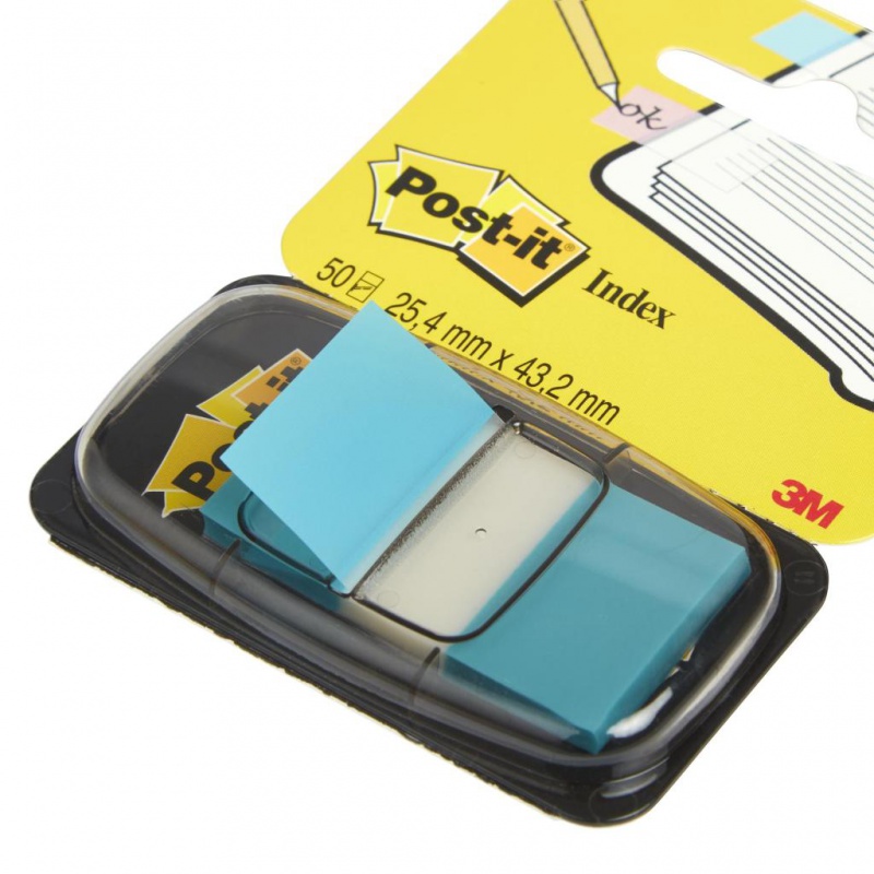 Zakładki indeksujące POST-IT® (680-23), PP, 25,4x43,2mm, 50 kart., jaskrawoniebieskie - zdjęcie (8