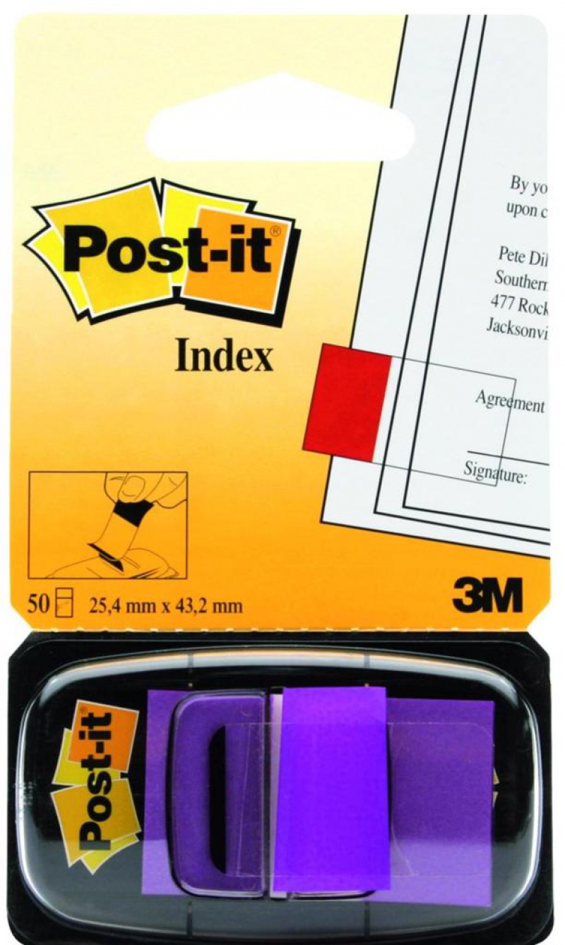 Zakładki indeksujące POST-IT® (680-8), PP, 25,4x43,2mm, 50 kart., purpurowe - zdjęcie (9