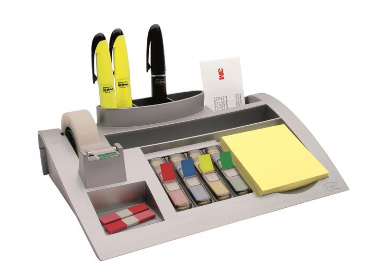 Organizer SCOTCH® (C50), srebrny, taśma, zakładki, bloczek GRATIS - zdjęcie (3