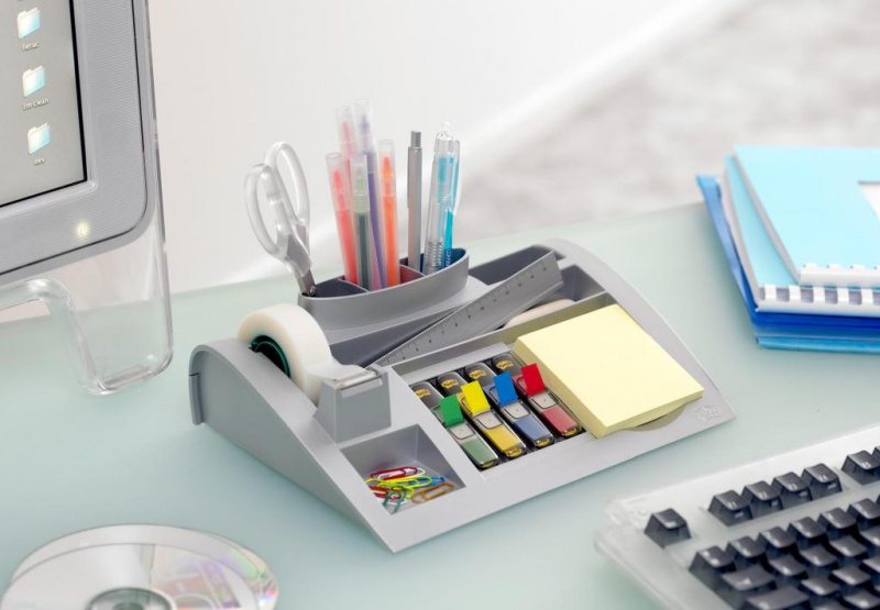 Organizer SCOTCH® (C50), srebrny, taśma, zakładki, bloczek GRATIS - zdjęcie (2