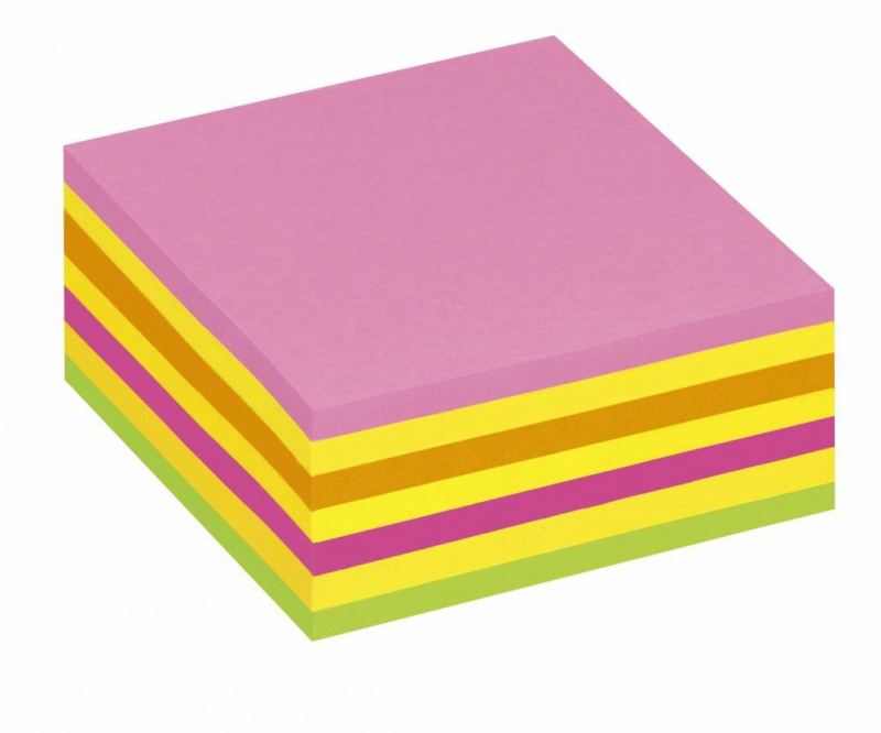 Kostka samoprzylepna POST-IT® (2014LP), 76x76mm, 1x325 kart., zawieszka, mix kolorów - zdjęcie (6