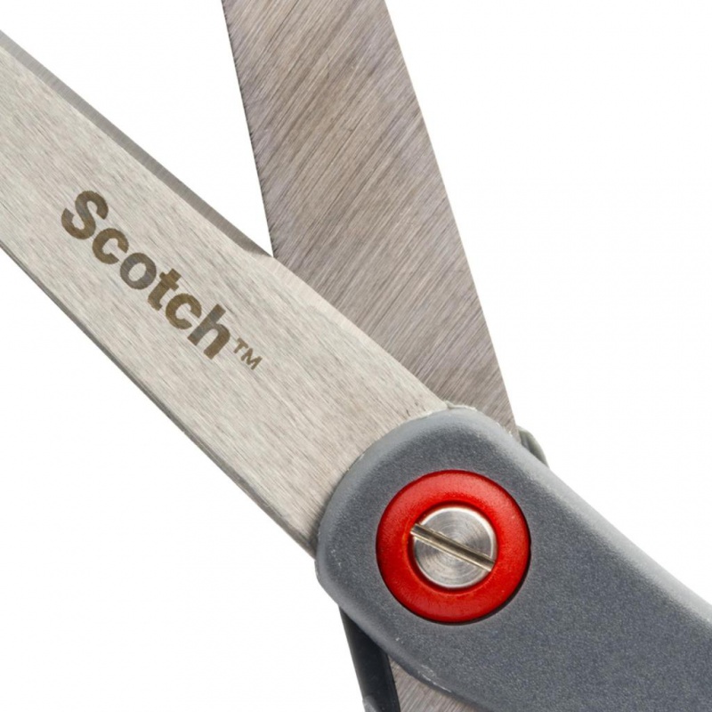 Nożyczki biurowe SCOTCH® (1448), precyzyjne, 20,5cm, czerwono-szare - zdjęcie (6