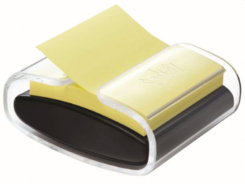 Podajnik do karteczek samoprzylepnych POST-IT® Pro (PRO-B-1SSCY-R330), czarny, w zestawie 1 bloczek Super Sticky Z-Notes