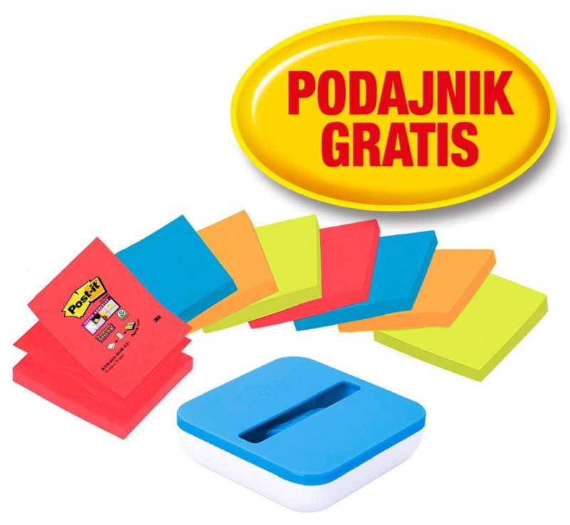 Karteczki samoprzylepne Post-it® Z-Notes (VAL-SS8P-R330), 76x76mm, 8x90 kart., mix kolorów - zdjęcie (6