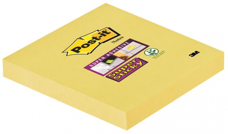 Karteczki samoprzylepne POST-IT® Super Sticky (654SSCYP12+12), 76x76mm, 12+12x90 kart., żółte - zdjęcie (5