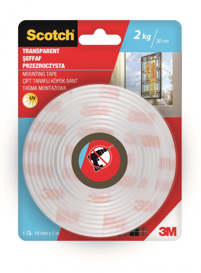 Taśma montażowa SCOTCH®, estetyczna, 19mm x 5m, transparentna - zdjęcie (8