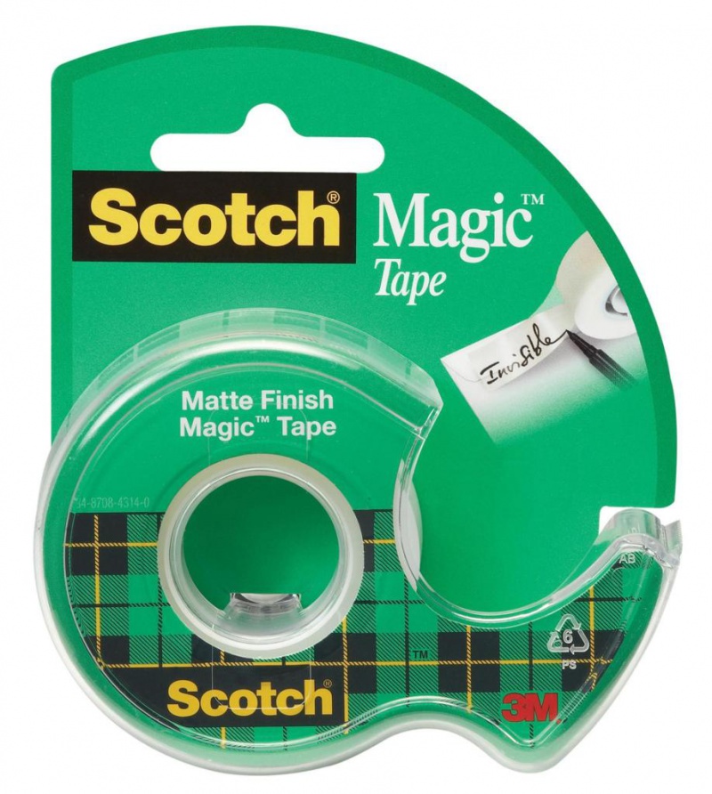 Taśma biurowa SCOTCH® Magic™ (890; 8-1975), matowa, z dyspenserem, 19mm, 7, 5m