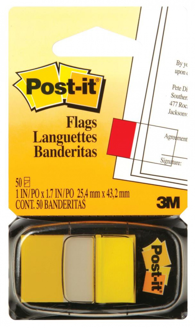 Zakładki indeksujące POST-IT® (680-5), PP, 25,4x43,2mm, 50 kart., żółte - zdjęcie (9