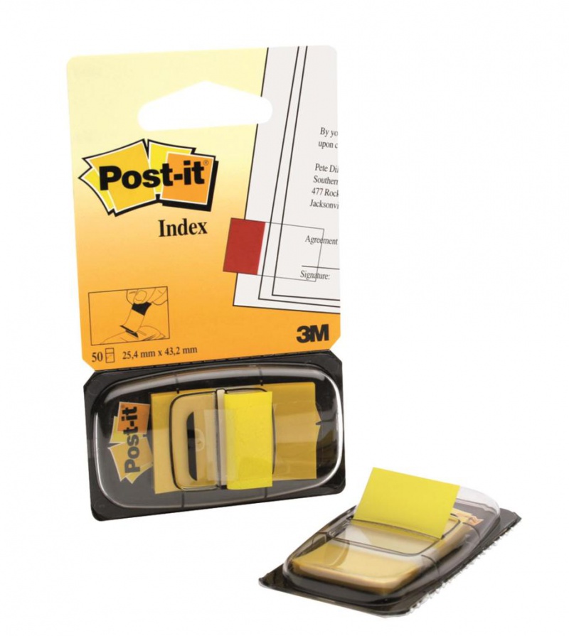 Zakładki indeksujące POST-IT® (680-5), PP, 25,4x43,2mm, 50 kart., żółte - zdjęcie (8