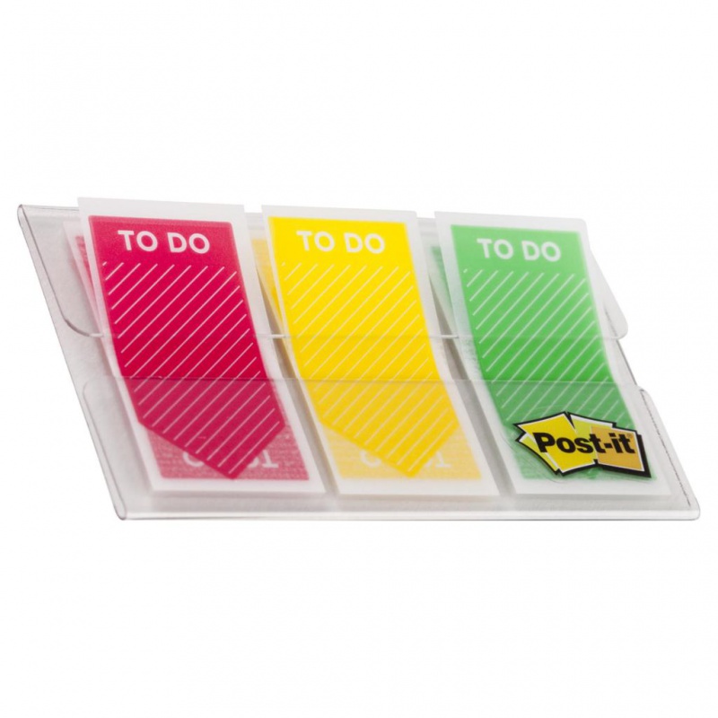 Zakładki indeksujące POST-IT® (682-TODO), PP, 23,8x43,2mm, 3x20 kart., mix kolorów - zdjęcie (7