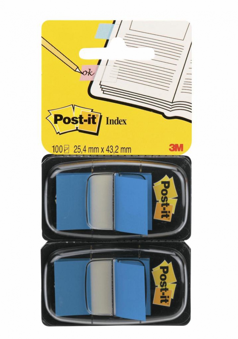 Zakładki indeksujące POST-IT® (680-B2EU), PP, 25,4x43,2mm, 2x50 kart., niebieskie - zdjęcie (9