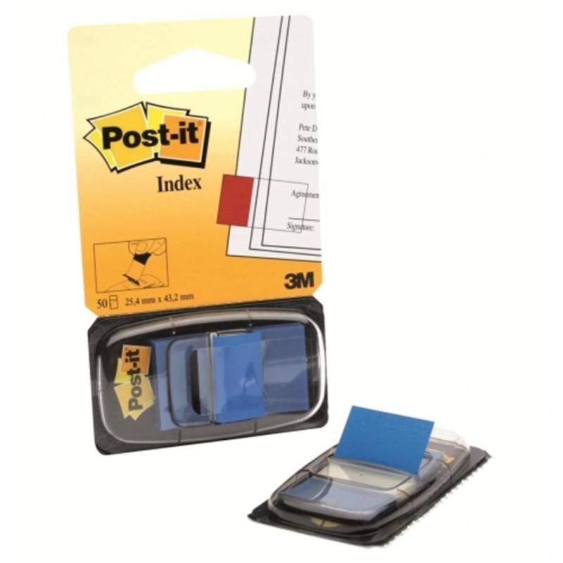 Zakładki indeksujące POST-IT® (680-B2EU), PP, 25,4x43,2mm, 2x50 kart., niebieskie - zdjęcie (8