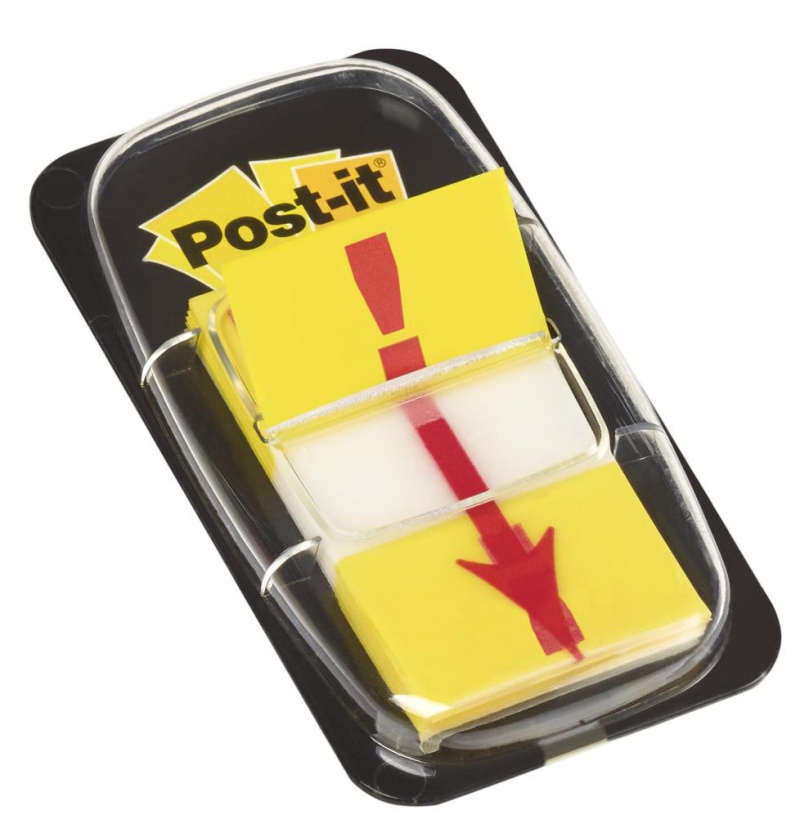 Zakładki indeksujące POST-IT® z nadrukiem „wykrzyknik” (680-33), PP, 25,4x43,2mm, 50 kart. - zdjęcie (3