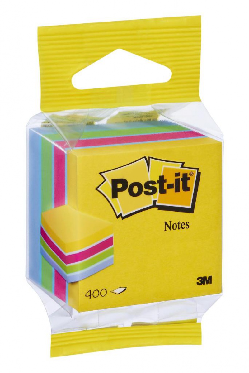 Mini Kostka samoprzylepna POST-IT® (2012-MUC), 51x51mm, 1x400 kart., mix kolorów - zdjęcie (5