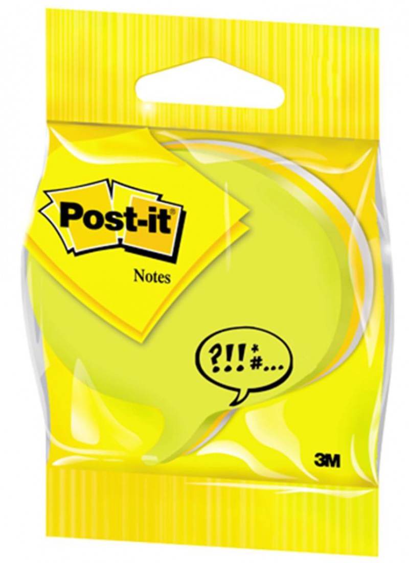 Kostka samoprzylepna POST-IT® (2007SP), 1x225 kart., w kształcie chmurki komiksowej