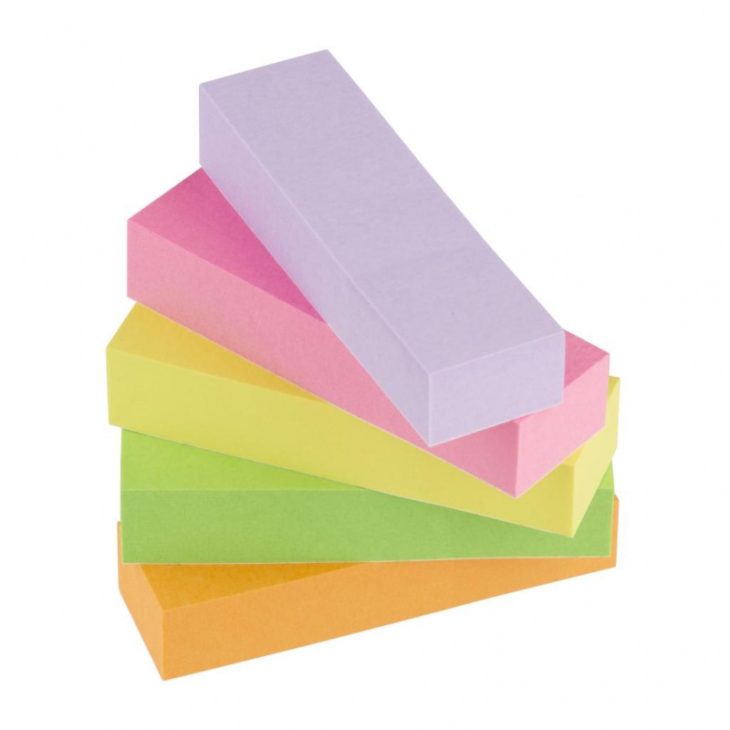 Znaczniki POST-IT® (670/5), papier, 15x50mm, 5x100 kart., mix kolorów neonowy - zdjęcie (8