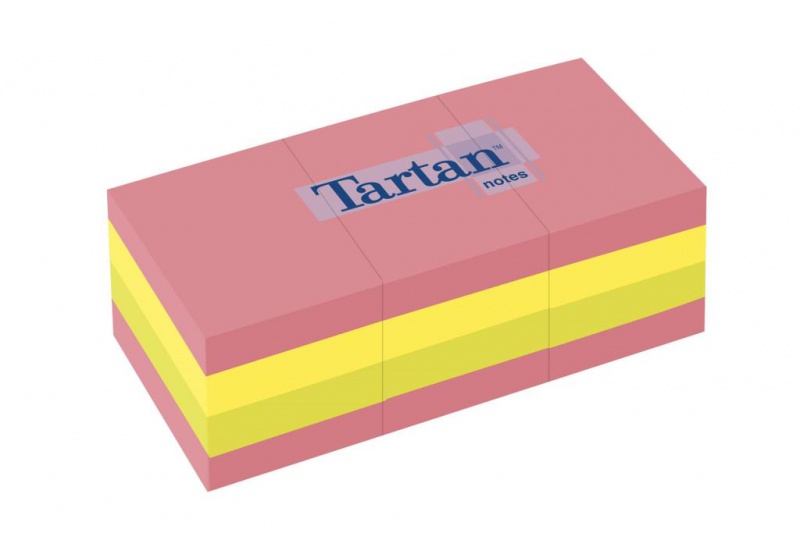 Karteczki samoprzylepne TARTAN™ (5138-N), 38x51mm, 12x100 kart., mix kolorów