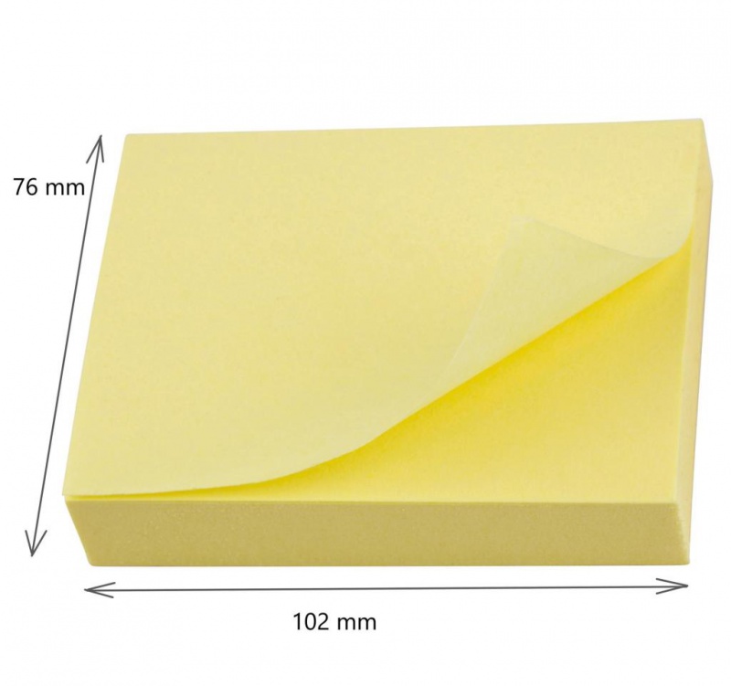 Karteczki samoprzylepne POST-IT® (657), 102x76mm, 1x100 kart., żółte - zdjęcie (7