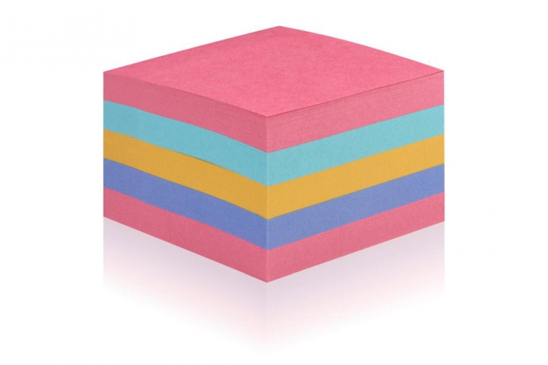 Kostka samoprzylepna POST-IT® Super Sticky (2028-SS-RBWC), 76x76mm, 1x440 kart., mix kolorów - zdjęcie (6