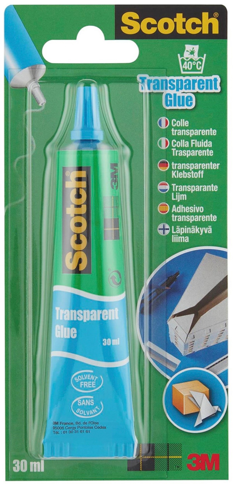 Klej uniwersalny do papieru SCOTCH® (3025C12), 30ml, z zawieszką