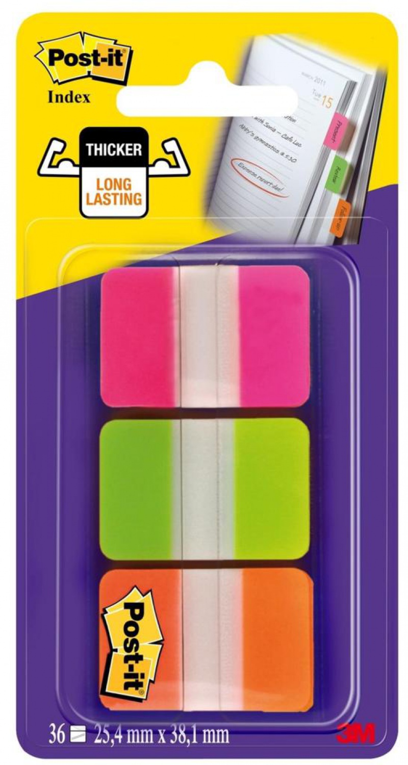 Zakładki indeksujące POST-IT® do archiwizacji (686-PGOEU), PP, silne, 38x25mm, 3x22 kart., mix kolorów - zdjęcie (10