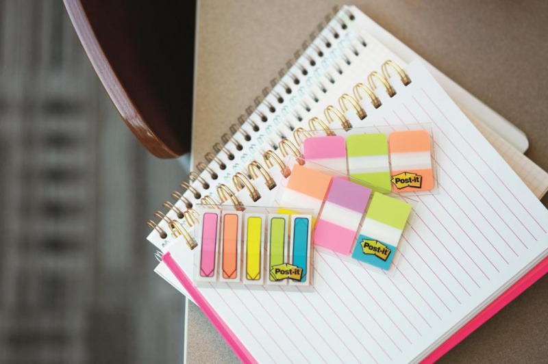 Zakładki indeksujące POST-IT® do archiwizacji (686-PGOEU), PP, silne, 38x25mm, 3x22 kart., mix kolorów - zdjęcie (3
