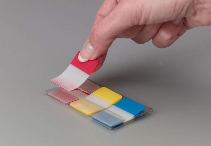 Zakładki indeksujące POST-IT® do archiwizacji (686-RYB), PP, silne, 38x25mm, 3x22 kart., mix kolorów - zdjęcie (7