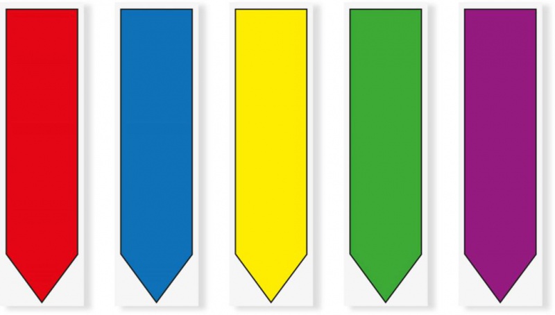 Zakładki indeksujące POST-IT® (684-ARR1), PP, 11,9x43,2mm, strzałka, 5x20 kart., mix kolorów - zdjęcie (8
