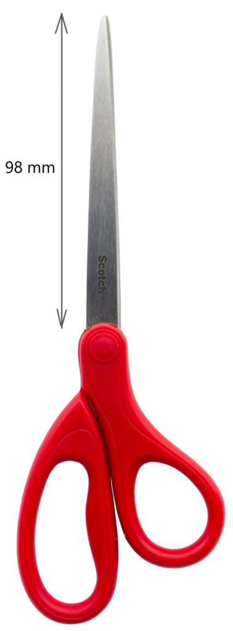 Nożyczki biurowe SCOTCH® (1408), uniwersalne, 20,5cm, czerwone - zdjęcie (3
