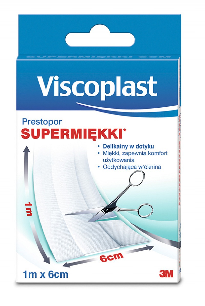 Plaster do cięcia VISCOPLAST Prestopor, supermiękki, na włóknie, 6cmx1m