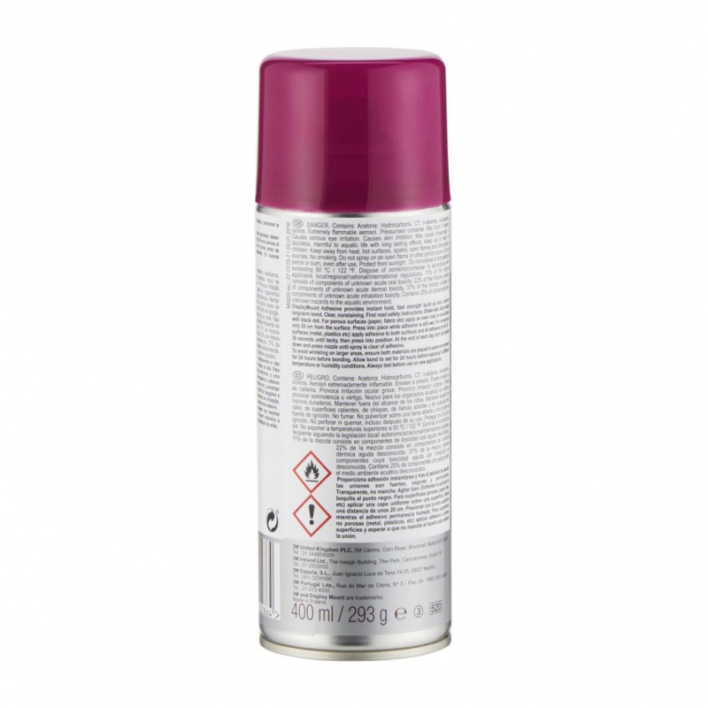 Klej w sprayu 3M Displaymount (UK7806/11), permanentny, 400ml - zdjęcie (3