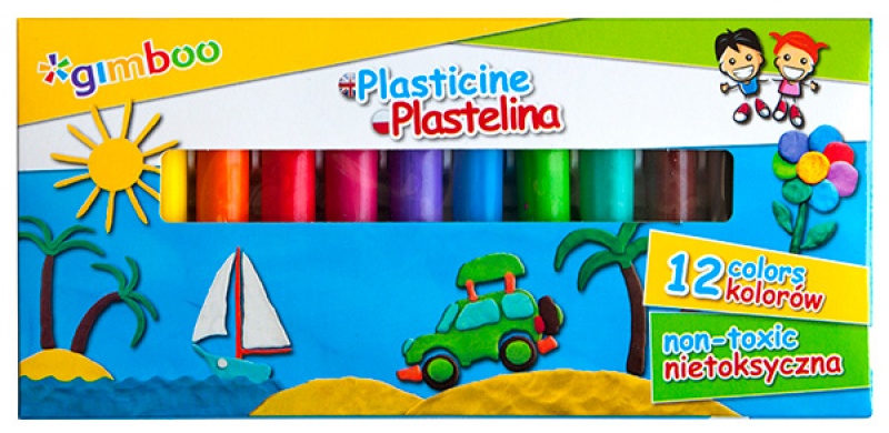 Plastelina GIMBOO, 12szt., mix kolorów - zdjęcie (2