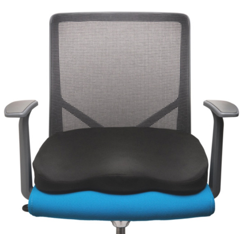 Poduszka na krzesło KENSINGTON, piankowa, zachowująca kształt, czarna - zdjęcie (2